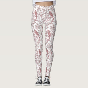 Legging Vintage Sakura Cherry Blossom & Bird Aestética 1