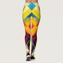 Legging Vintage Vibs Em Cores: Na moda Geométrico Forms