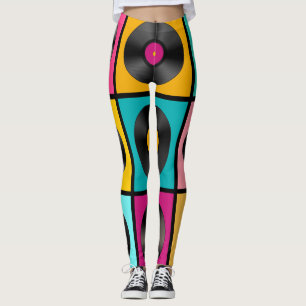 Legging Vintage Vinyl Records - Informações Retroativas