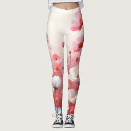 Legging Vintagem Estética De Prado Da Flor