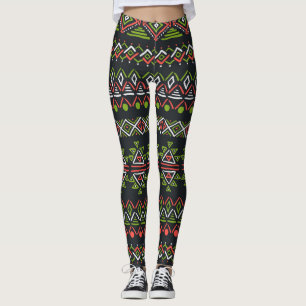 Legging Vintagem geométrica: conjunto de padrões sem costu