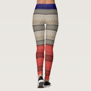Legging Vintagem retrorativa abstrato sem costura