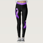 Legging Violência Doméstica Sensibilização DV Fita Roxa<br><div class="desc">Este design foi criado através da arte digital. Pode ser personalizado clicando no botão personalizar e alterando a cor, adicionando um nome, iniciais ou as suas palavras favoritas. Entre em contato comigo em colorflowcreations@gmail.com se você quiser usar este design em outro produto. Compre minha pintura de acrílico abstrato original para...</div>