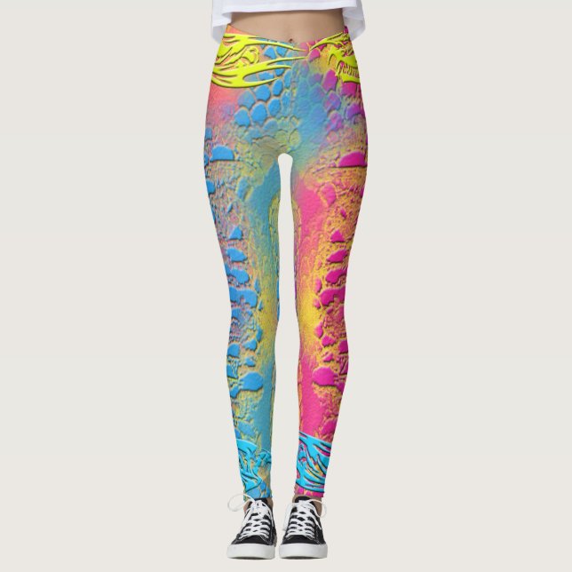 Legging VIOLET LACE - Digital - Arte Fractal - (Frente)