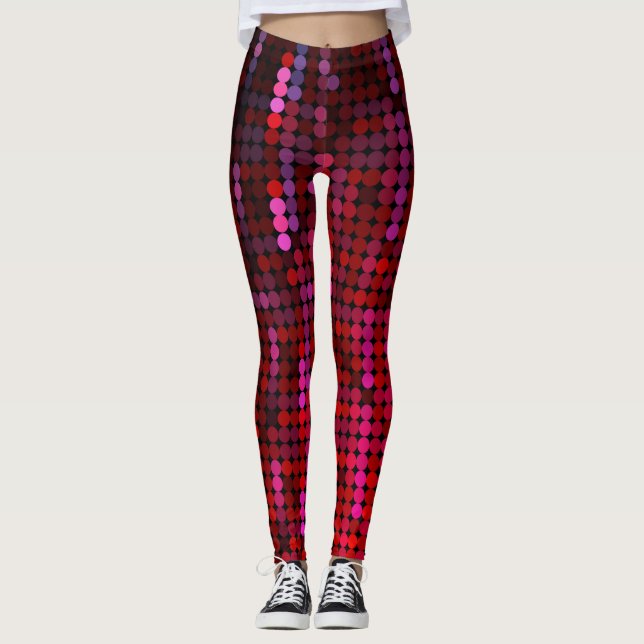 Legging Violeta e cor-de-rosa Sequin-Como (Frente)