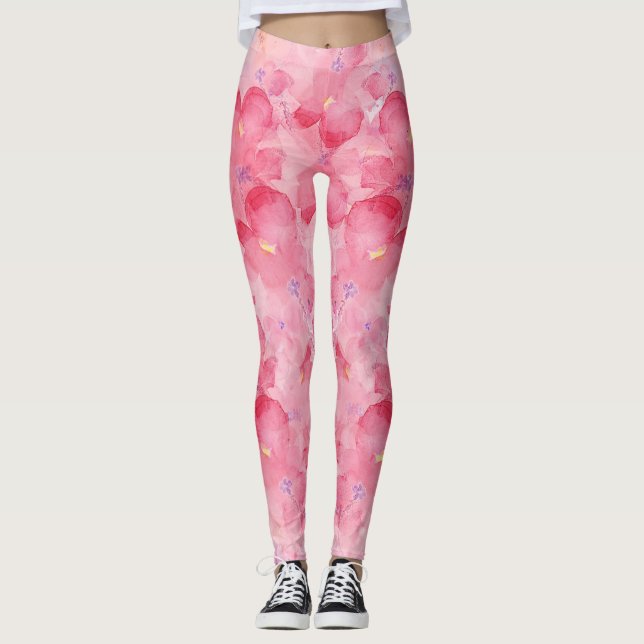 Legging Violetas a rosa (Frente)