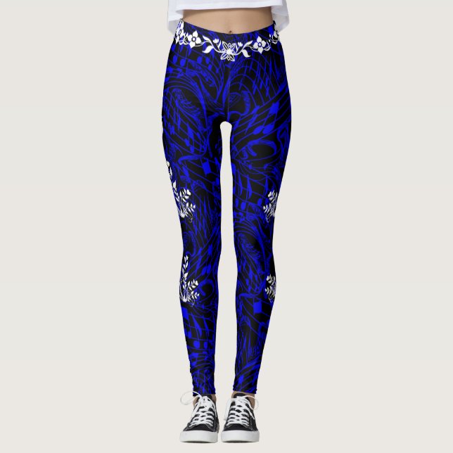 LEGGING VIOLINA BRANCA NO MARINHO (Frente)