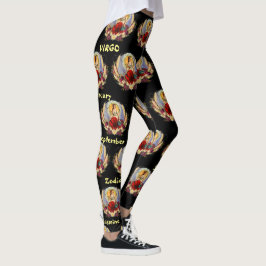Legging Virgo August Birthday Zodiac Nome Personalizado