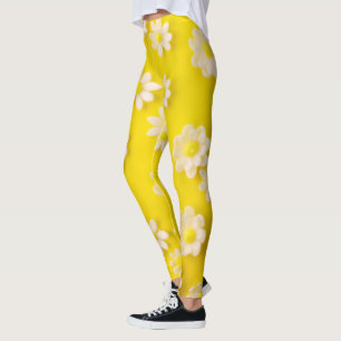 Legging Visitas com fundo amarelo
