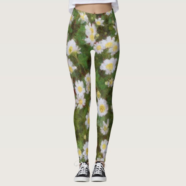 Legging Visitas Pintadas Em Estilo Impressionista (Frente)