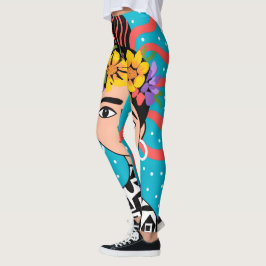 Legging Vista Lateral Frida Kahlo - Ioga de Rosto