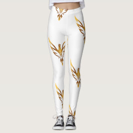 Legging Visual Elegante Águia Dourada imagem Feminina ou M