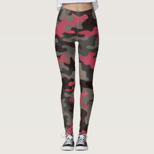 Legging Viva Magenta e Camo Cinza
