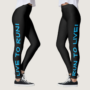 Legging Viva para Correr! Corra para Viver! Black & Blue R