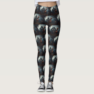 Legging Vizsla Halloween Assustador