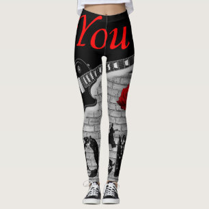 Legging você arranca pernas vermelhas pretas