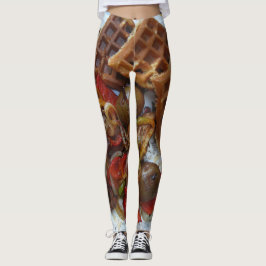 Legging wafffffle e assar de batata para café da manhã