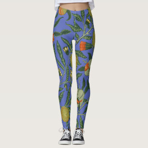 Legging Wallpaper colorido azul William Morris Pomegranate