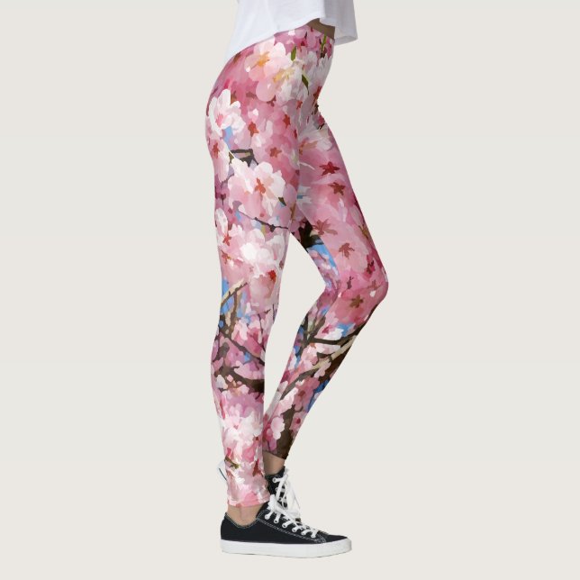 Legging Watercolor Cherry Blossoms (Direita)