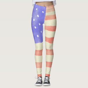 Legging Watercolor rustic bandeira americana