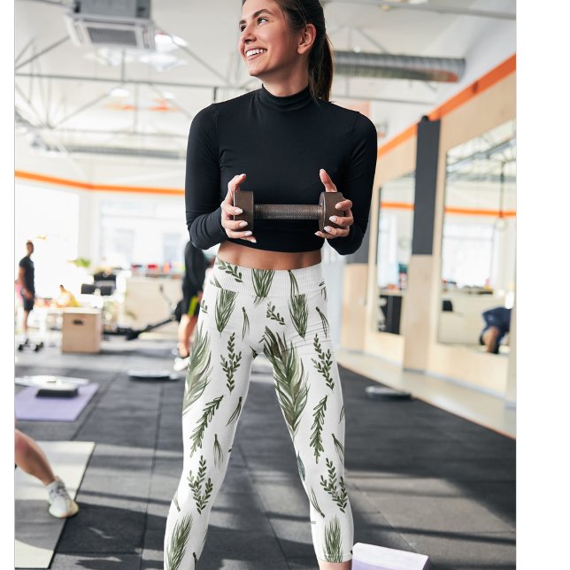 Legging Watercolor Winter Green Seamless Patterno (Criador carregado)