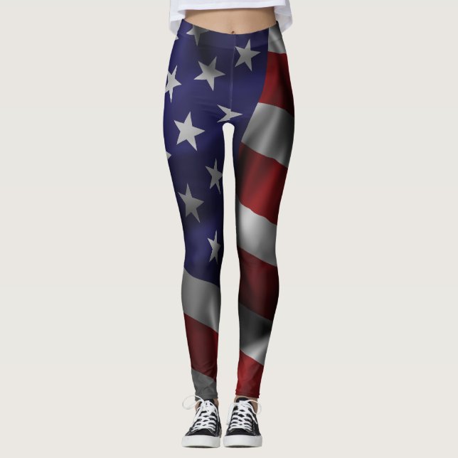 Legging Waving USA Flag (Frente)