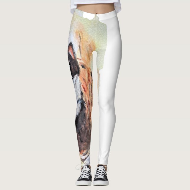 Legging Weasel Magic Humor Totem Harmony Watercolor Mysti (Frente)