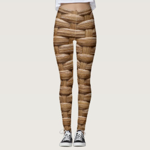 Legging Weave de cesta de vime horizontal do divertimento