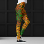 Legging Weave Mandala Amarelo Laranja e Verde<br><div class="desc">Esta mandala funky apresenta amarelo,  laranja e verde no estilo de tecelagem na cesta. Imagens psicodélicas para o hippie moderno ou para qualquer pessoa que ame cores ranzinza.</div>