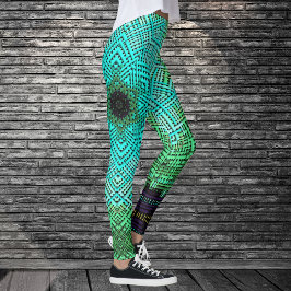 Legging Weave Mandala Blue e Green