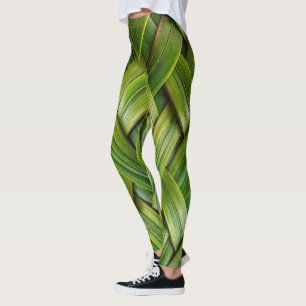 Legging Weave verde fresca de bambu