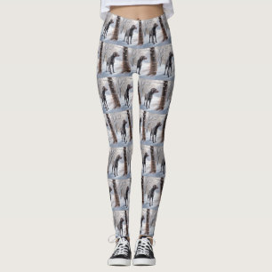 Legging Weimaraner Deixe Nevar Natal