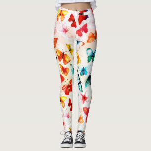 Legging Whimi Rainbow Forest Butterfly Aquarela