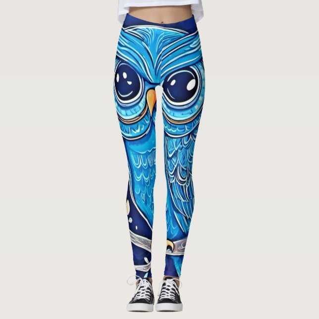 Legging Whimsical Chalk Owl (Frente)