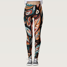 Legging Whimsical Leaves
