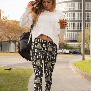 Legging Whimsical Winter Animal Town