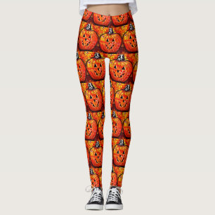 Legging Whimssieen Jack O Lanterna Laranja Floral