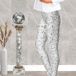 Legging White Anaconda Snakeskin<br><div class="desc">Pernas de anaconda de snakeskin preto e branco.</div>