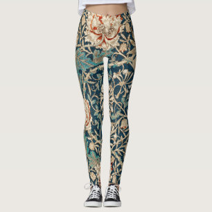 Legging William Morris Antigo Floral Honeysuckle