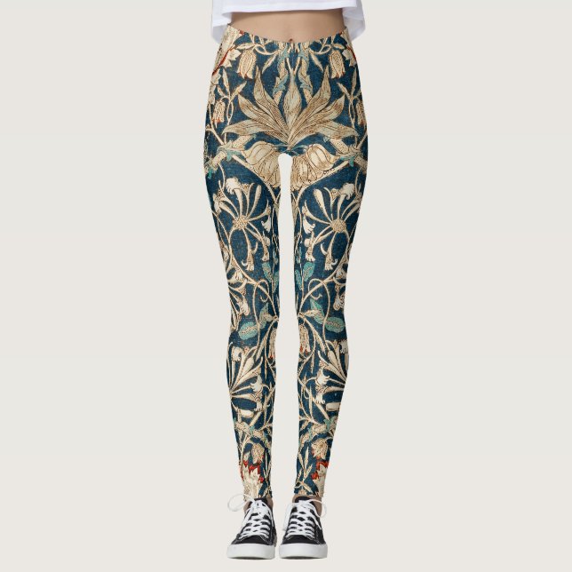 Legging William Morris Antique Honeysuckle Floral (Frente)