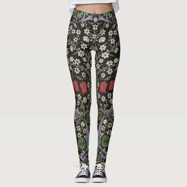 Legging William Morris Blackthorn Tapeçaria Floral (Frente)