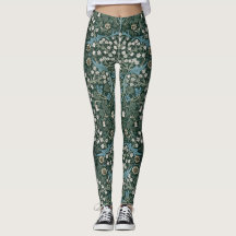 William Morris Blue White e Green Floral