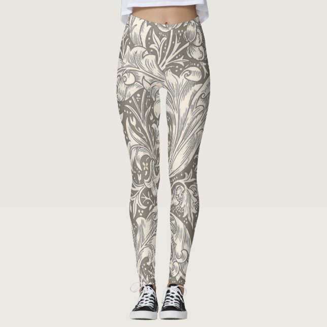Legging William Morris Botão Solteiro Flor Bot (Frente)