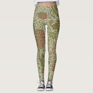 Legging William Morris Cray Sage Flower Floral Botânica