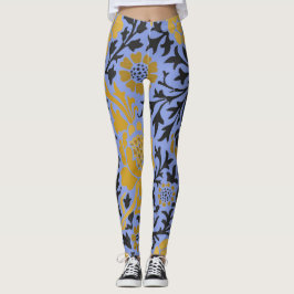 Legging William Morris FLORAL PADRÕES AZUIS