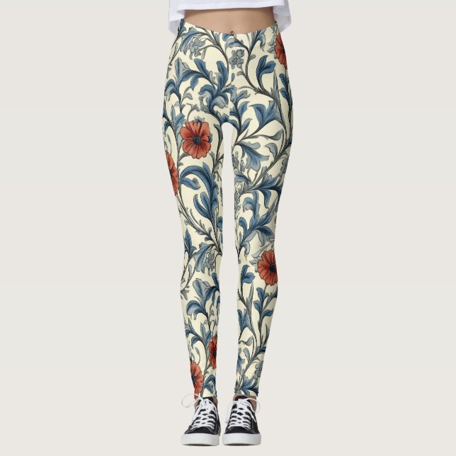 Legging William Morris Floral Pattern (Frente)