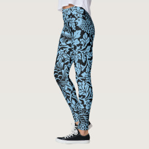 Legging William Morris Floral Pattern Bird Anenome