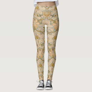 Legging William Morris - Folhagem de Vintage e Padrão Flor
