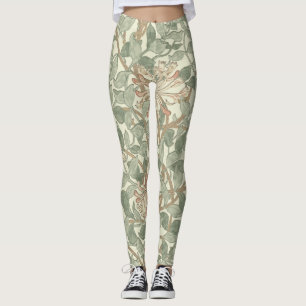 Legging William Morris Honeysuckle Green Floral