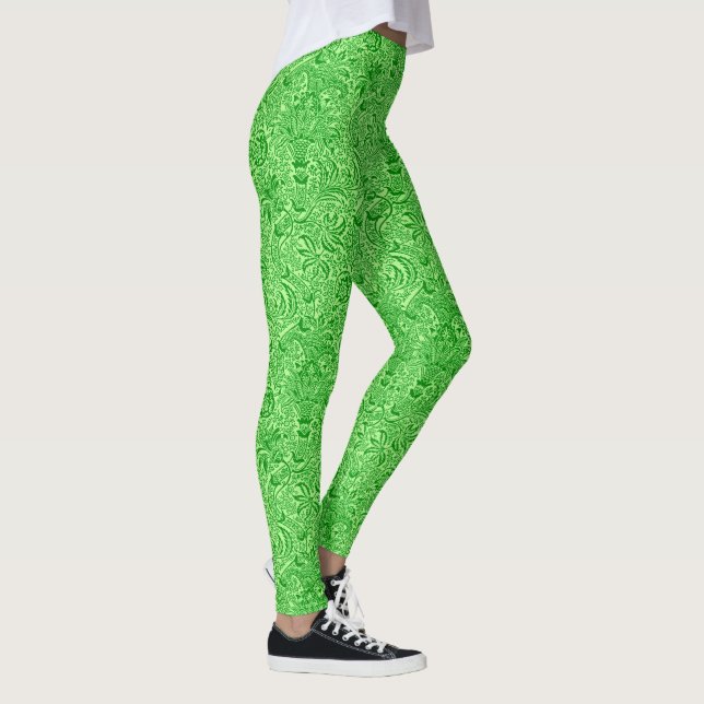 Legging William Morris Indian, Limão e Kiwi Green (Direita)